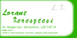 lorant keresztesi business card
